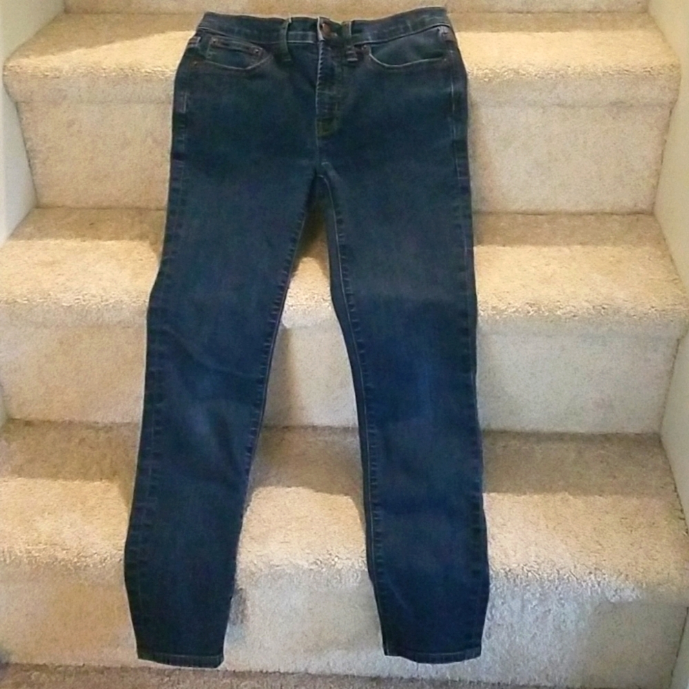 J.Crew 8" Mid-Rise Stretch Skinny Jeans 27